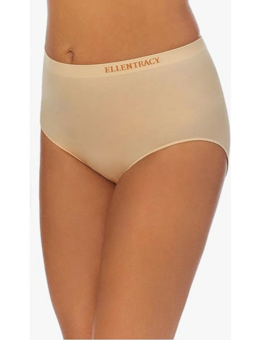 Ellen Tracy Ladies 5 Pack Seamless Briefs Full Coverage 4 Way Stretch Size Small